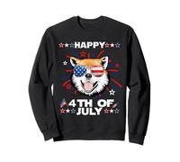 Akita Inu Dog Patriotic American 4th of July Dogs Lovers Sudadera