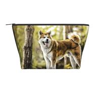 Akita Inu En Mascotas Perros HDR Verano Akita, Bolsa de artículos de tocador Bolsa de Maquillaje Bolsa de cosméticos Bolsa de artículos de tocador de Viaje portátil