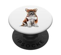 Akita Puppy Sketch Dibujo Arte Perro Amante PopSockets PopGrip Adhesivo