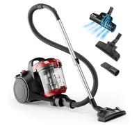 Akitas C10T 850W Aspiradora sin bolsa, sin bolsa, pelo de animal de gato y perro, cilindro de aspiradora con fábrica alemana Wessel Werk, 28 cm de ancho, cepillo giratorio de cabeza turbo grande