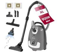 Akitas C11 Aspirador con Bolsa 900W 3.5L, Turbo 4-en-1 Anti-Pelos | Cepillo turbo 4-en-1 anti-pelos, 10m alcance, filtro HEPA, asp. reg., suelos/moq., compacto, ligero