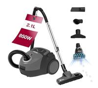 Akitas C5 Aspirador con Bolsa 850W 2.1L, Cepillo Turbo Anti-Pelos