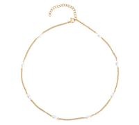 Akitsune Collar para mujer con extensión de 5 cm, elegante collar de acero inoxidable 316L para mujer, resistente al agua y antialérgico, Acero inoxidable