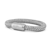 Akitsune Portus Cuerda de Vela Pulsera | Magnético Cierre de cápsula Mujer Hombreas Ancla Hombre Marítimo - Matt Plata - Gris 18cm