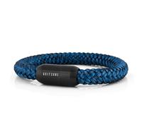 Akitsune Portus Pulsera Cuerda Náutica | Cierre de la Cápsula Magnética Pulseras Señoras Ancla Hombres Maritim - Negro, One Size, Acero inoxidable Nylon