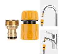 Akiuhen Adaptador de grifo de cocina, acoplamiento rápido para mangueras, fregadero de cocina, conexión a manguera de jardín, conector de tubo, rosca interior universal
