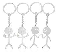 AKJAXQU 4PCS Lengua de Signos Dedo Llavero, Signos Dedo Llavero de Llavero para Bolso Llavero para Coche Llavero Regalo para Hombre en San Valentín o Aniversario de Pareja