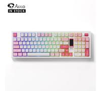Akko 5098B Prunus Lannesiana Teclado mecánico inalámbrico para jugar con pantalla TFT perilla Vertical 96 teclas montaje de junta RGB de intercambio en caliente ANSI-US