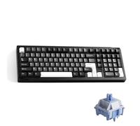 Akko Gem 02 QMK/VIA Teclado mecánico de aluminio trimodo RGB intercambiable en caliente, teclado inalámbrico para juegos, negro y plateado, interruptor de espejo prelubricado