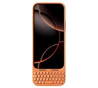 Akko MetaKey - Teclado para iPhone 17 Pro Max Maximiza el espacio de la pantalla para una escritura precisa, naranja cósmico