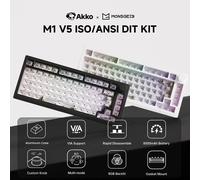 Akko MonsGeek M1 V5 teclado mecánico multimodo Barebone Kit a través de 75% 3/5 pines personalizado intercambio en caliente RGB junta de desmontaje rápido ISO White Kit