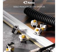 Akko Penguin Switch - Interruptor táctil silencioso de 5 pines y 50gf para teclado mecánico MX, adecuado para escritura oficial (45 unidades) 1 Box(45 Pcs)