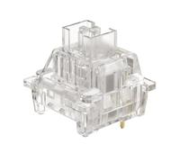Akko V3 Pro Switch para Teclado Mecánico, Switches Lineales, 3 Pin 45gf, Ranura LED RGB, Cubierta 100% Transparente, Teclas MX para Teclados RGB/Kit DIY Barebones (45 Piezas, Cristal)