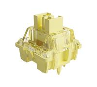 Akko V3 Switches para Teclado Mecánico, Lineal Switch, 5 Pin 50gf, RGB LED-Slot, Cubierta Transparente, Interruptores MX para Gaming Keyboard/DIY Kit (Amarillo Crema, 45 Piezas)