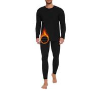 AKKQHH Ropa interior térmica para hombre, ropa interior de esquí cálida, térmica, juego de ropa interior larga para hombre, ropa interior funcional suave, ropa interior térmica para invierno, Negro-1
