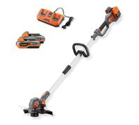 Akku Rasentrimmer FX-E2RTSET inkl. 2x 2Ah Akkus und 1x Doppel-Ladegerät 2,4A Gris