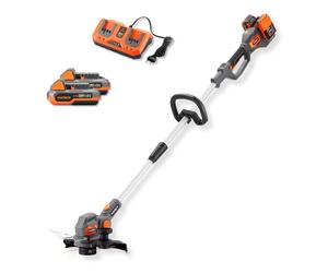 Akku Rasentrimmer FX-E2RTSET inkl. 2x 2Ah Akkus und 1x Doppel-Ladegerät 2,4A Gris