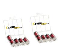 Akkuman.de Akkutechnik Vom Fachmann 10 x Eve Batería Litio 3,6 V ER14250 1/2 AA ER 14250 + 2 x Caja