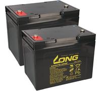 Akkuman.de - Batería de Repuesto 12V, Bateria 12 Voltios para Ortopedia Touring 926 (2 baterías de 12 V, 75 Ah, MP75-12C, AGM)
