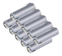 Akkuman.de - Lote de 10 pilas Mignon AA (2200 mAh, 1,2 V, NiMh, con soldadura Z, alta tensión, calidad industrial)