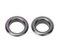 AKLOSIPY 100 Juegos de Ojales de Metal de 8 Mm, Ojales de Latón para Bolsos, Zapatos, Ropa y Manualidades (Plata Negro)