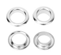 AKLOSIPY 100 Juegos de Ojales de Metal de 8 Mm, Ojales de Latón para Bolsos, Zapatos, Ropa y Manualidades (SILVER)