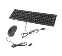 AKLOSIPY 104 Keys Wired Keyboard y Combo USB Plug y Play -Slip Design para Uso de Juegos Oficina
