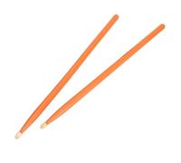 AKLOSIPY 2 Pares de Baquetas de Madera de Colores 5A para Niños y Adultos, Diseño Ergonómico, Juego de Dos para Principiantes y Practicantes (naranja amarillo)