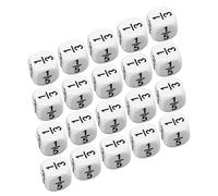 AKLOSIPY 20 Dados de Fracción de 16 Mm, Dados de Símbolos de Fracción Blancos para Herramienta de Enseñanza de Aritmética Matemática
