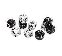 AKLOSIPY 20 Dados Positivos y Negativos de 16 Mm, Contador de Dados Blancos de 4 Caras para Enseñanza de Matemáticas, Suministros de Enseñanza de Plástico para Aprendizaje en el Aula