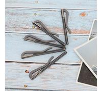 AKLOSIPY 5 Pcs Clamp/Holder de Efectivo de Acero Electroplacado con Resorte de Alta Dureza para Billetera de Cuero, 85 Mm - 4 Opciones de Color (Black)