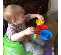 AKLOSIPY 60 Osos de Conteo de Colores: Osos Educativos de Clasificación de Colores para Niños Pequeños, Desarrollo de Habilidades Matemáticas, Juguete de Aprendizaje de Plástico ABS Seguro (como se