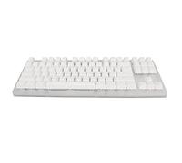 AKLOSIPY 87 Teclas Teclado Mecánico con Panel de Vidrio Retroiluminado RGB, Teclado de Juego Conectado y de Juego para PC y Computadora Portátil, Interruptor Amarillo (Interruptor Rojo)