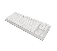 AKLOSIPY 87 Teclas Teclado Mecánico con Panel de Vidrio Retroiluminado RGB, Teclado de Juego Conectado y de Juego para PC y Computadora Portátil, Interruptor Amarillo (Interruptor marrón)