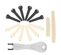 AKLOSIPY Acoustic Guitar Bridge Pin Set with Puller, 12Pcs String Peg Kit