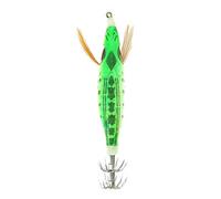 AKLOSIPY Anzuelo de Cebo de Pesca con Plantilla de Calamar Artificial Luminoso en la Noche Oscura, Señuelo de Calamar Realista para una Pesca Nocturna Eficaz (Pasto Verde)