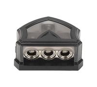AKLOSIPY Bloque de Distribución de Energía de 3 Vías para Automóvil, Barco, Vehículo Recreativo y Yate - 1x 0/4GA IN, 3X 0/4GA out Bloque de Distribución de Tierra para Amplificador