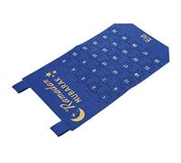 AKLOSIPY Bolsa Colgante de Cuenta Regresiva de Eid Mubarak con 30 Pegatinas de Estrellas reutilizables: Decoración de Ramadán, Calendario de Cuenta Regresiva, Hermosa Decoración del Hogar (BLUE)