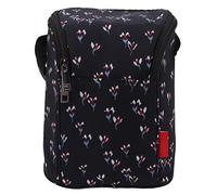 AKLOSIPY - Bolsa térmica para botella isotérmica (almacenamiento de botellas de nailon con retención de frío, montaje en cochecito para 8 a 10 botellas, accesorio de viaje reutilizable para, Negro con