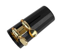 AKLOSIPY Boquilla de Saxofón Alto, Kit de Clamp/Holder de Ligadura Dorada de Doble Tornillo, Accesorios Fáciles de Ajustar para Músicos