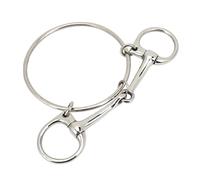 AKLOSIPY Broca de Boca de Caballo de Acero Inoxidable de 125 Mm para un Mejor Control en Entrenamiento y Equitación Al Aire Libre - Diseño de Anillo Suelto Duradero