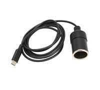 AKLOSIPY Cable Adaptador PD Tipo C a Cigarrillo - 1.5M Salida Estable 15V 3A 45W para Dispositivos de Coche 12V Compatible con Alimentación PD Compatible con 15 PDO