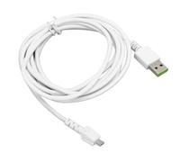 AKLOSIPY Cable de Carga USB para Naga Pro, DeathAdder V2 Pro, Basilisk - Cordo de Carga Tejido de 6.6 Pies (White)