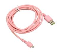 AKLOSIPY Cable de Carga USB para Naga Pro, DeathAdder V2 Pro, Basilisk - Cordo de Carga Tejido de 6.6 Pies (Pink)