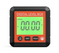 AKLOSIPY Caja de nivel digital angular del protector digital con pantalla LCD retroiluminada con base magnética 4 x 90 ° para la elaboración de la reparación automotriz de madera (rojo)
