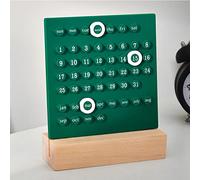 AKLOSIPY Calendario de Madera para niños: Calendario Perpetuo Manual para el Hogar, Desarrollo de Habilidades de Planificación, Base de Madera, Juguete Educativo para Actividades de Aprendizaje