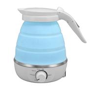 AKLOSIPY Caleta Eléctrica Plegable de 850W, Hervidor de Viajes de Silicona de 600 Ml con Alimentación Automática, Ideal para Picnics, Acampar y Ebullición Rápida (BLUE)