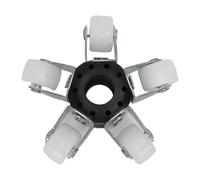 AKLOSIPY Cámara de alcantarillado de 17 mm con 5 rodillos - Rueda para cámara de inspección de acero inoxidable y nailon para tubos de drenaje con diámetro ≥ 100 mm, compatible con tuberías