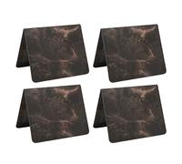 AKLOSIPY Cartera para Pasaporte Veteada de 4 Piezas y Tarjetero para Vacunas | Viaje de Cuero PU para Identificación y Tarjetas de Crédito (Black)