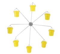 AKLOSIPY Comedero para Pájaros con Rueda de la Fortuna con 8 ETS, Comedero para Exteriores para Decoración de Jardín, Juguete con Rueda F para Pájaros, Diseño de Micrófono para